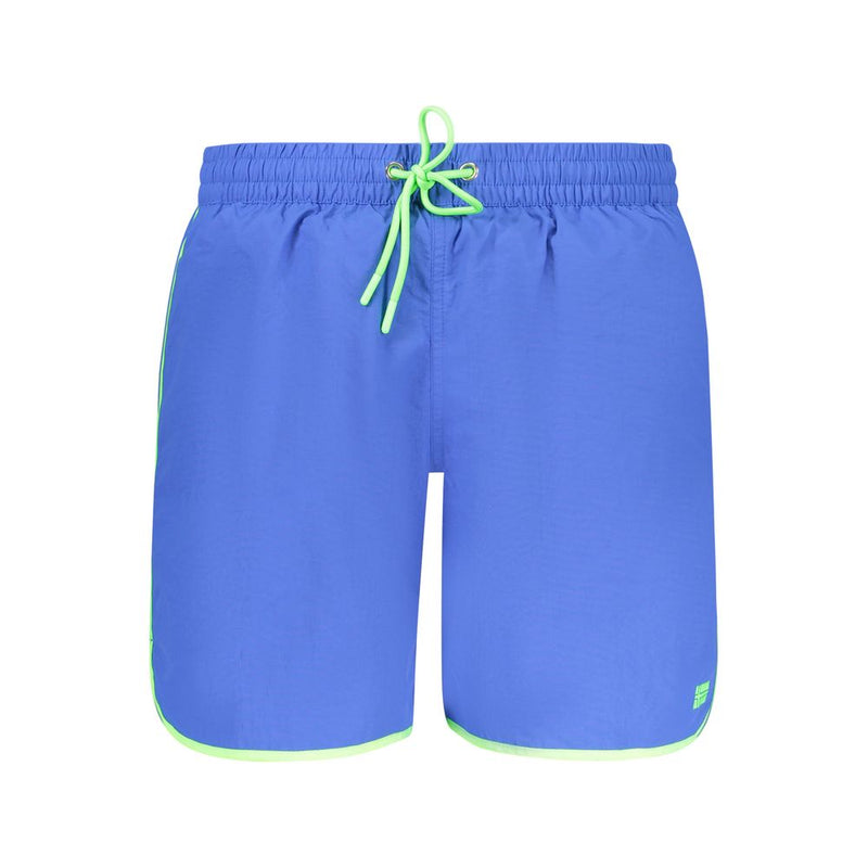 Norway 1963 Blue Polyamide Swim Boxer Shorts for Men