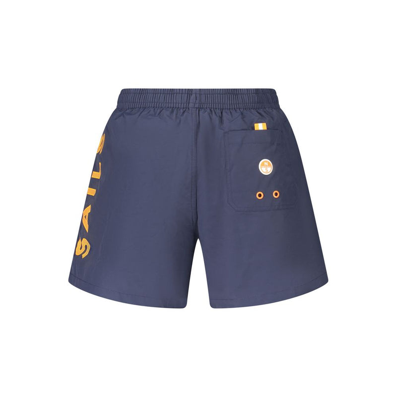 North Sails Blue Cotton Swimwear - Stylish Swim Boxer for Men