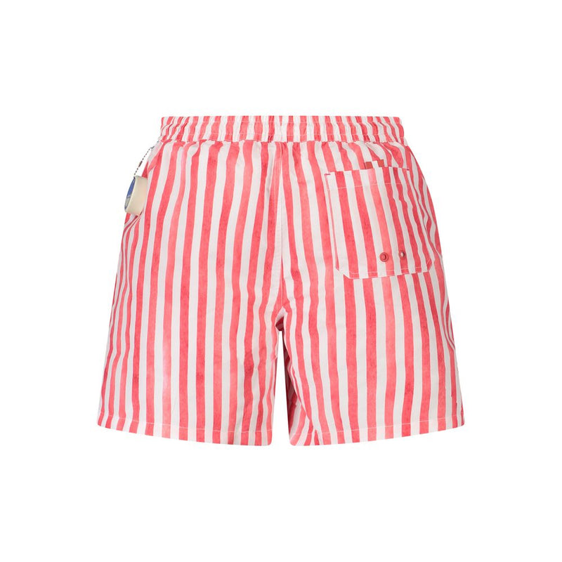 North Sails Red Polyester Swimwear - Striped Swim Boxer