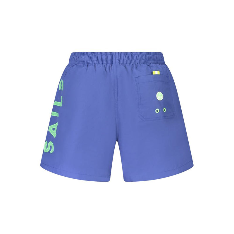 North Sails Blue Cotton Swimwear - Élégants Shorts de Bain