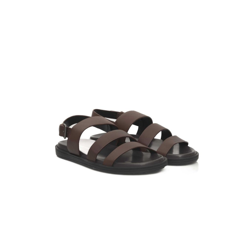 Cerruti 1881 Sandales en Cuir Brun pour Homme - Luxe Été