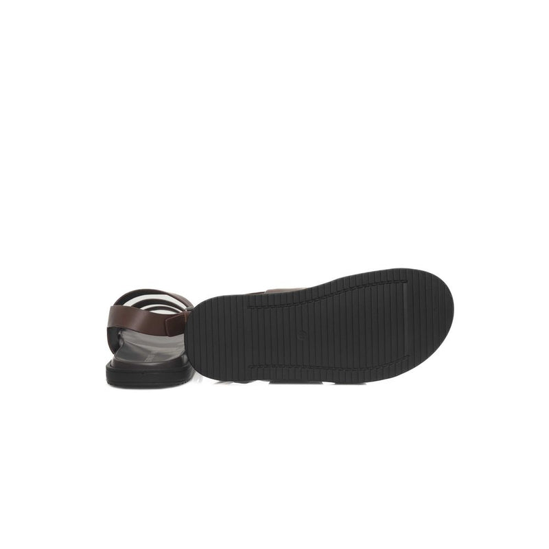 Cerruti 1881 Sandales en Cuir Brun pour Homme - Luxe Été