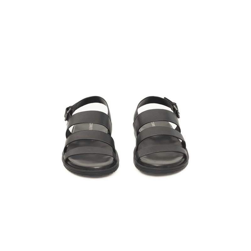 Cerruti 1881 Sandales en Cuir Noir pour Homme - Élégance Estivale