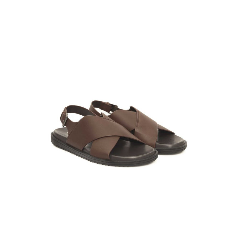 Cerruti 1881 Sandales en Cuir Brun pour Homme - Élégance Estivale