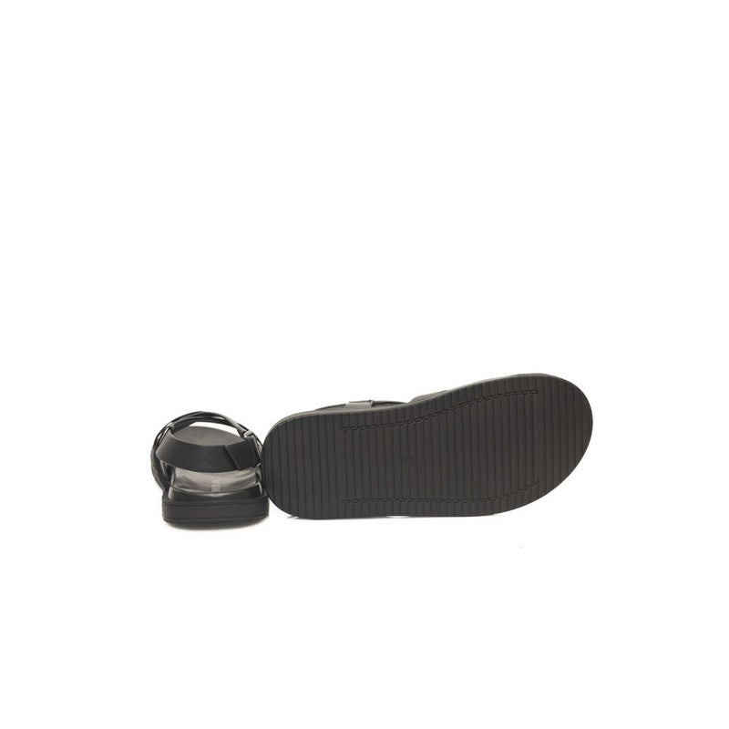 Cerruti 1881 Black Cowhide Men Sandal - Élégance Intemporelle