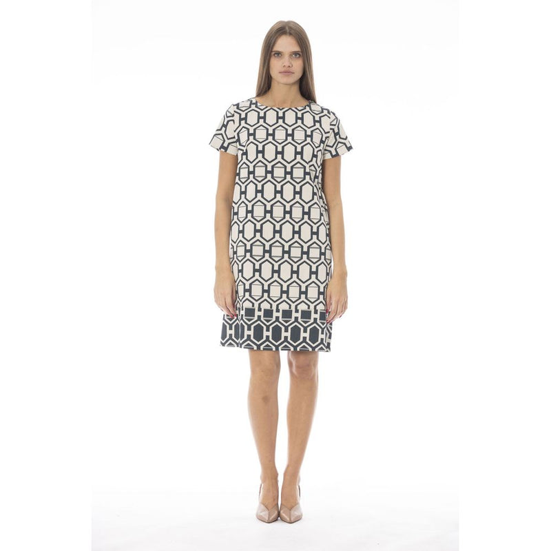 Robe en Coton Blanche Femme Baldinini Trend - Élégance Contemporaine