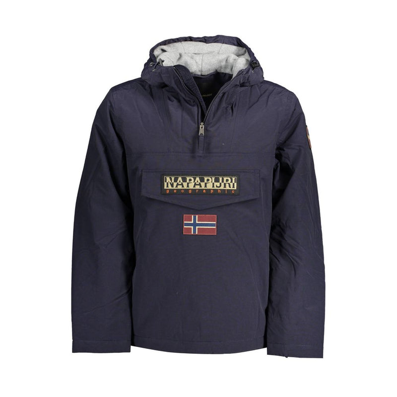 Napapijri Blue Polyamide Long-Sleeved Rainforest Jacket