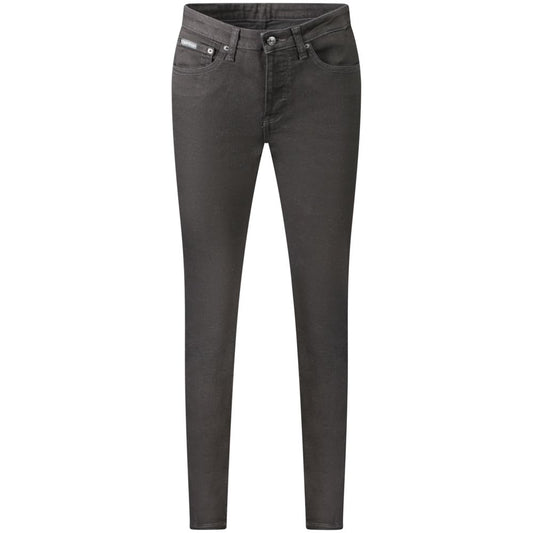 Calvin Klein Black Cotton Slim Fit Jeans for Women