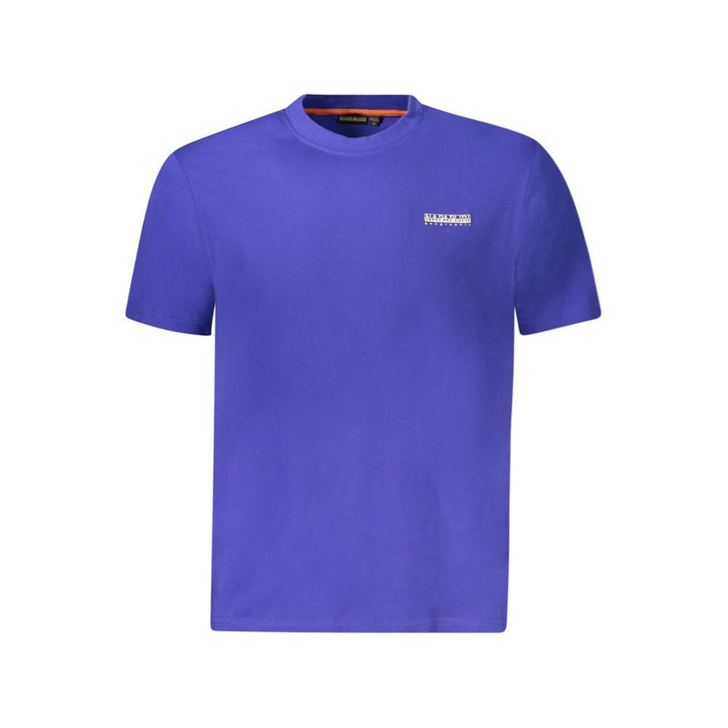 Napapijri Blue Cotton Men T-Shirt - Sustainable Style