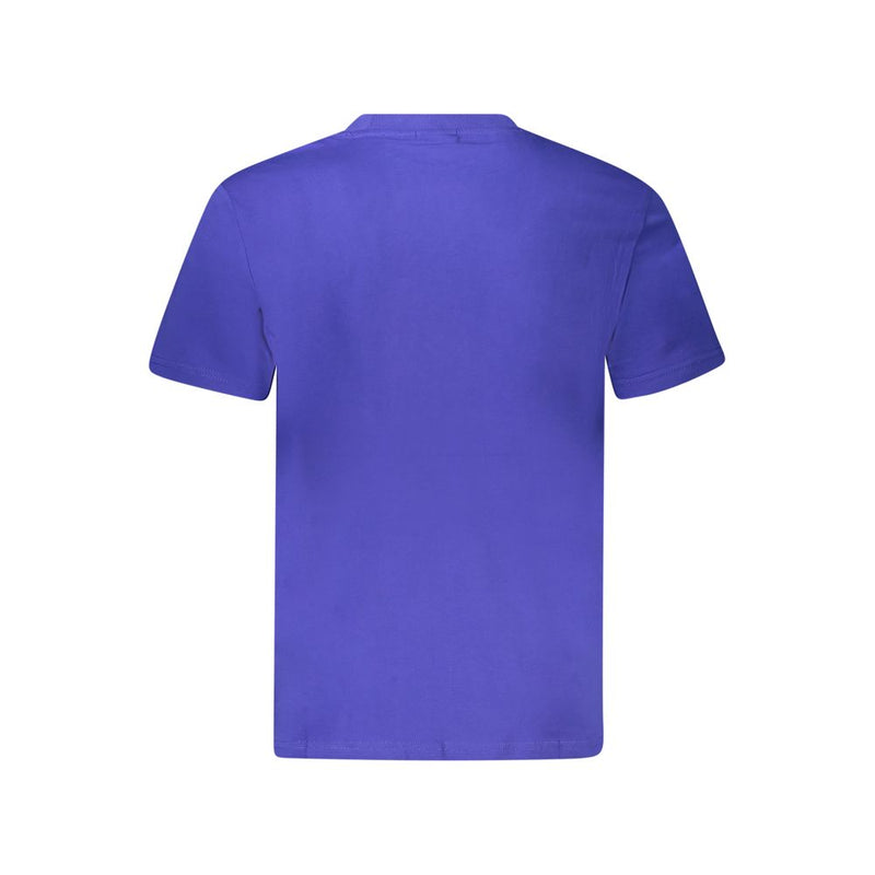 Napapijri Blue Cotton Men T-Shirt - Sustainable Style