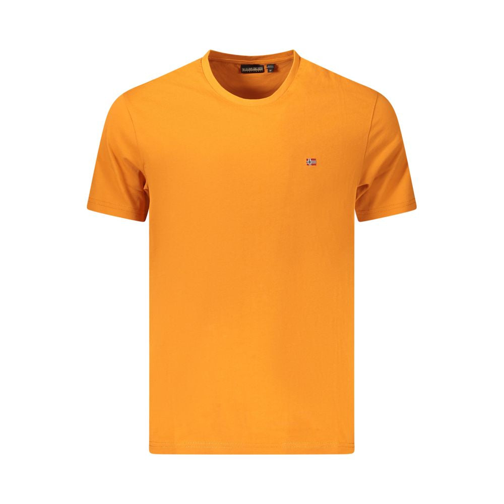 T-shirt Napapijri Orange en Coton pour Homme