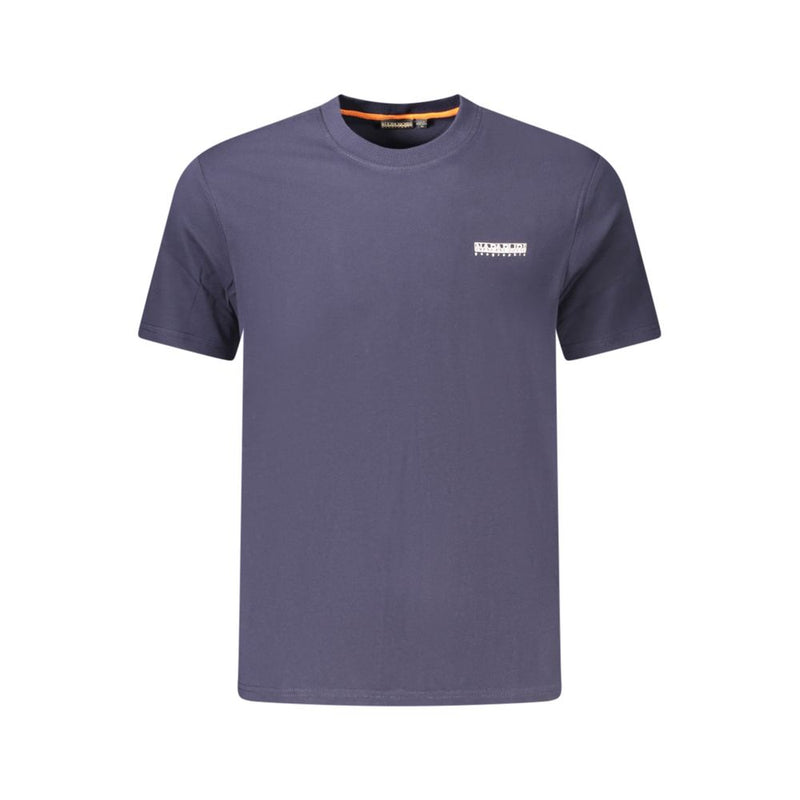 Napapijri Blue Cotton Men T-Shirt - Stylish Comfort
