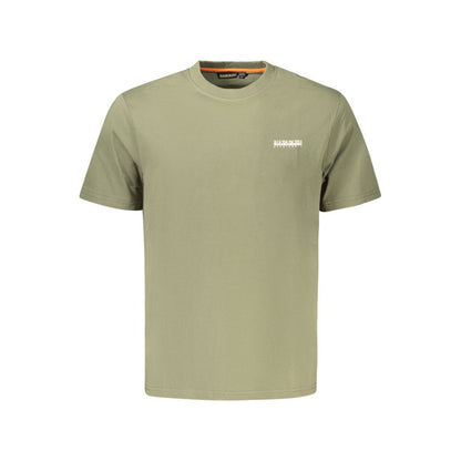 T-shirt homme en coton vert Napapijri