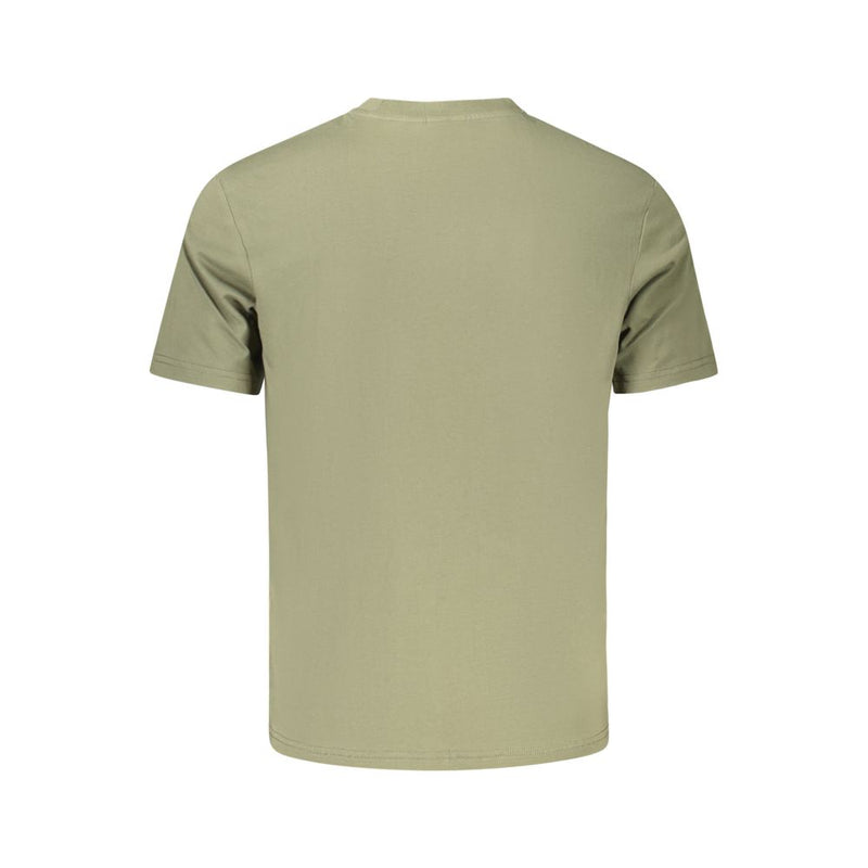 Napapijri Green Cotton Men T-Shirt - Sustainable Style