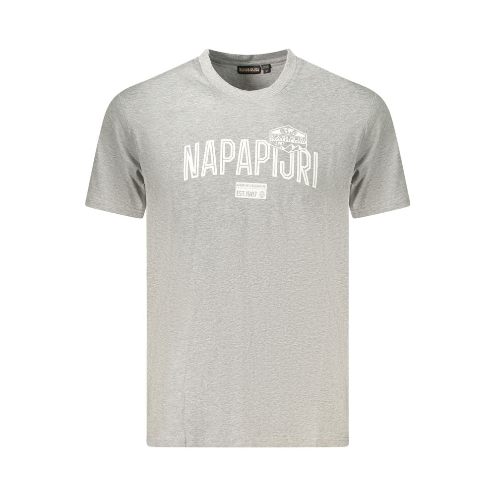 T-Shirt Napapijri en Coton Gris pour Hommes