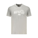 T-Shirt Napapijri en Coton Gris pour Hommes