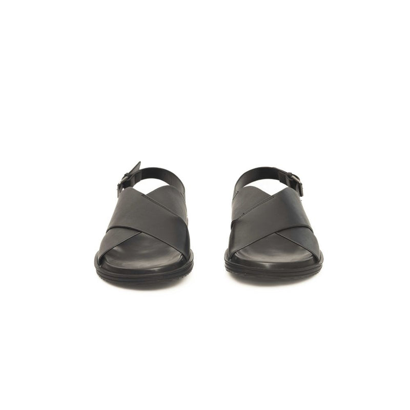 Cerruti 1881 Sandales en Cuir Noir pour Homme - Élégance et Confort