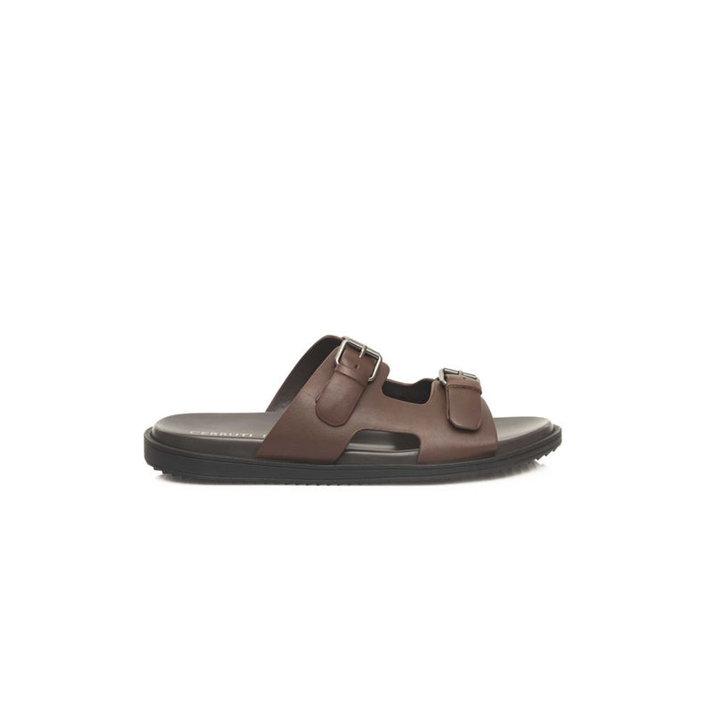 Cerruti 1881 Sandales en Cuir Brun pour Homme - Luxe et Confort