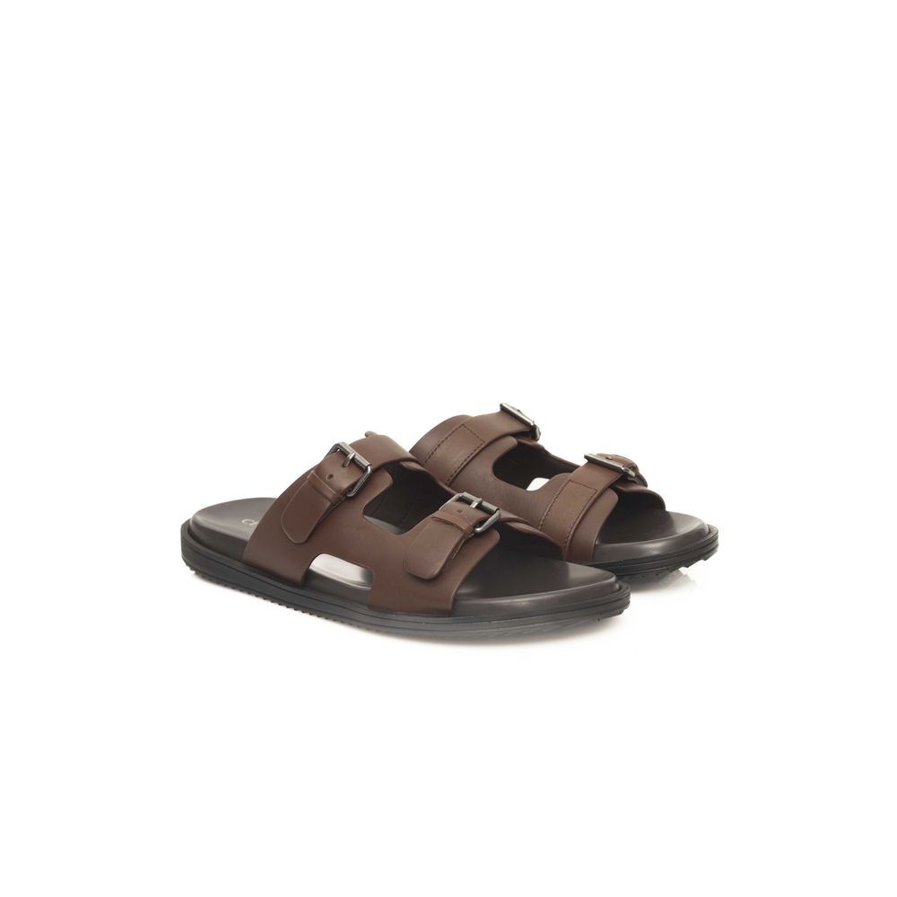 Cerruti 1881 Sandales en Cuir Brun pour Homme - Luxe et Confort