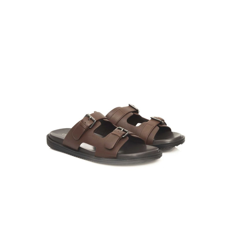 Cerruti 1881 Sandales en Cuir Brun pour Homme - Luxe et Confort
