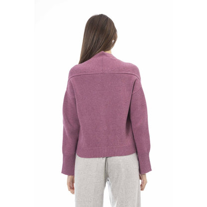 Alpha Studio Cardigan pour femme en laine mérinos multicolore