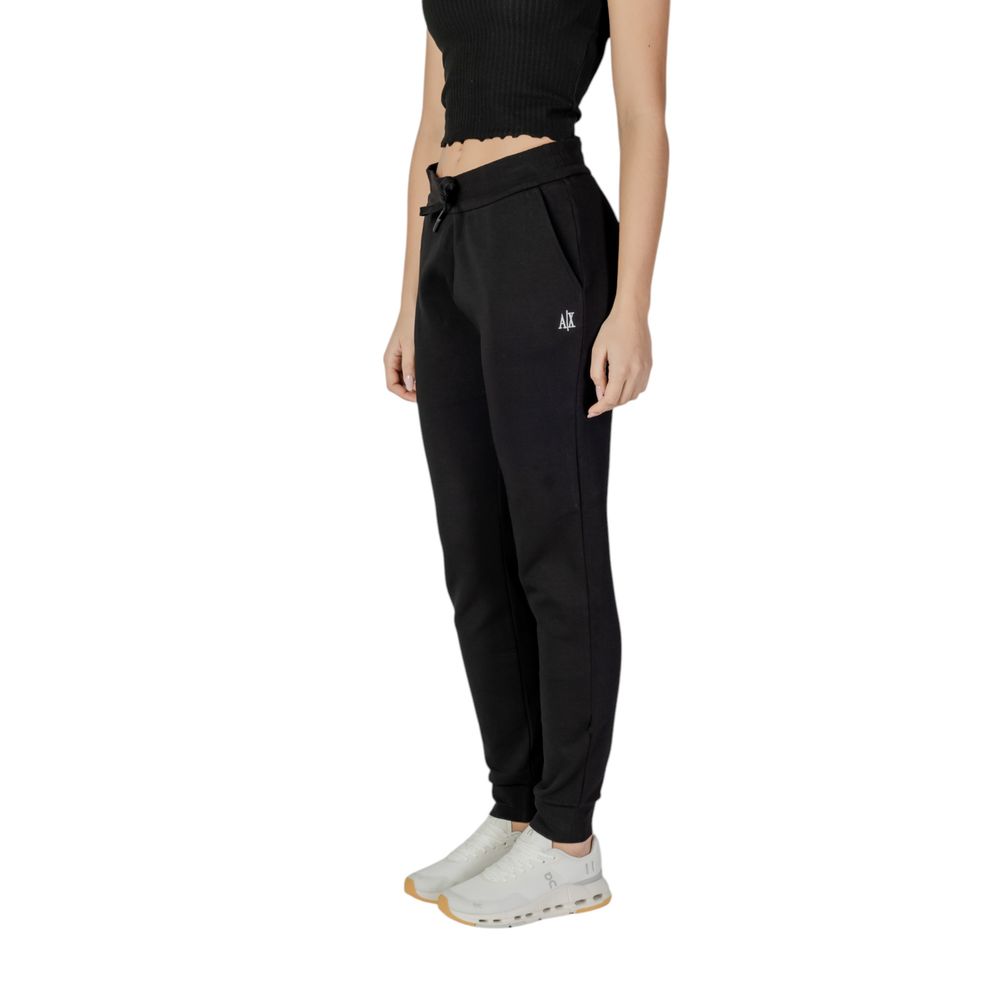 Zwarte katoenen joggingbroek van Armani Exchange, geschikt voor sport.