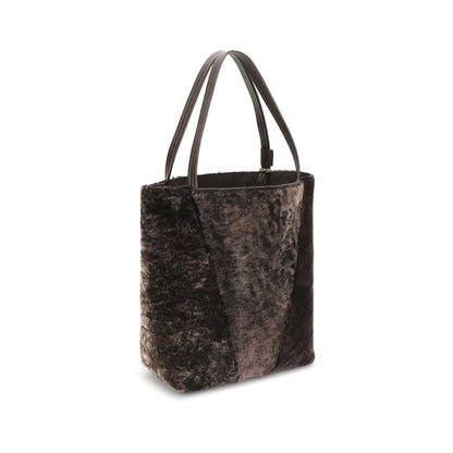 Sac cabas Chloé Spin en peau de mouton retournée