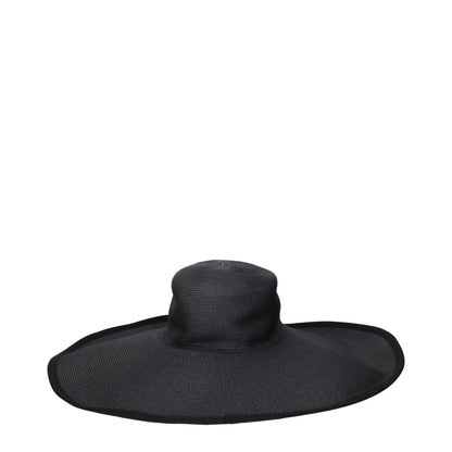Chapeaux de soleil en papier noir Max Mara