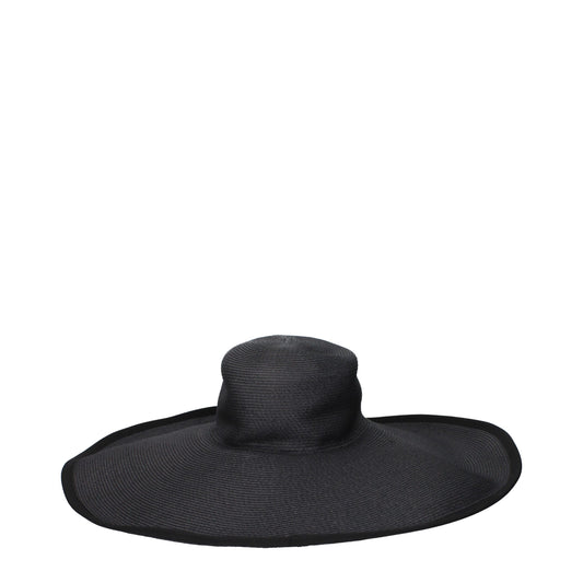 Chapeaux de soleil en papier noir Max Mara