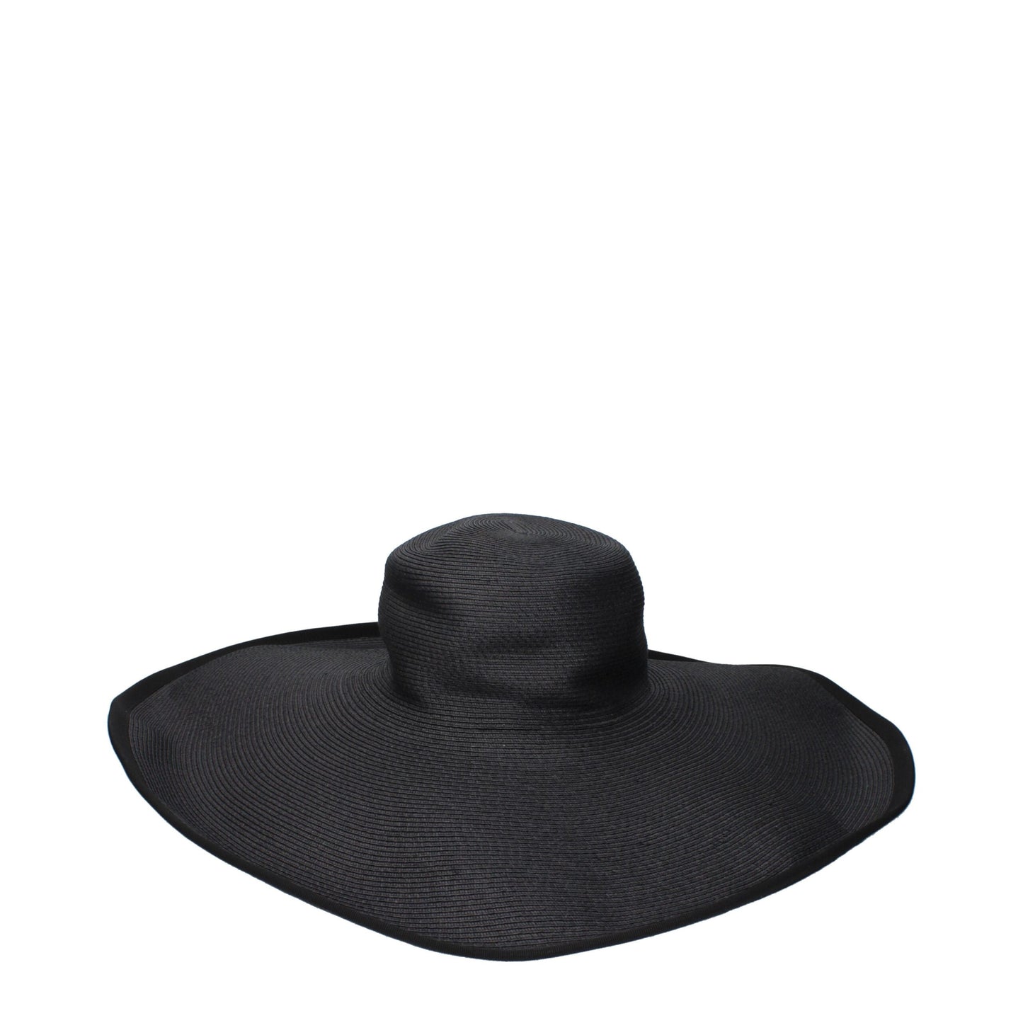Chapeaux de soleil en papier noir Max Mara