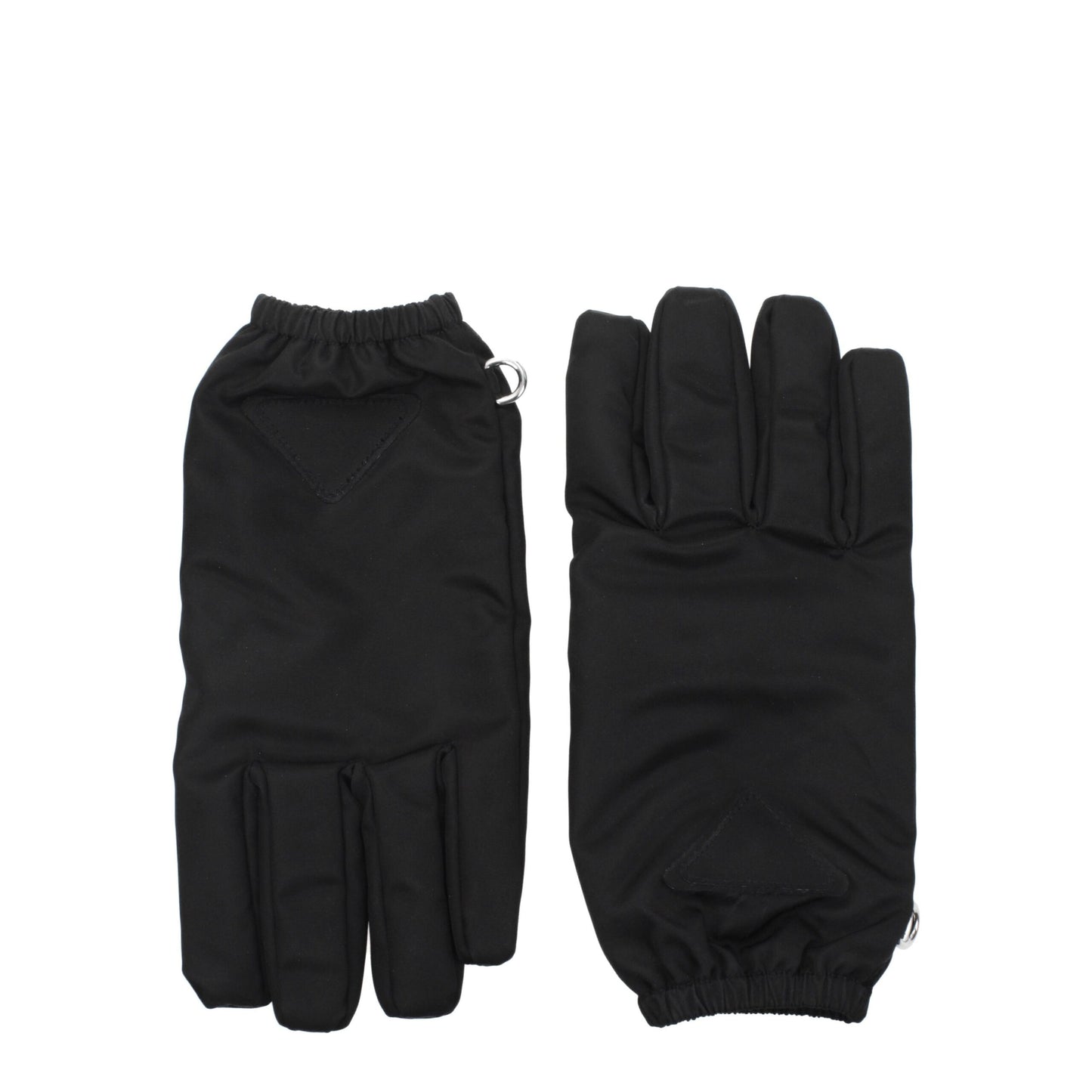 Gants en nylon noir Prada