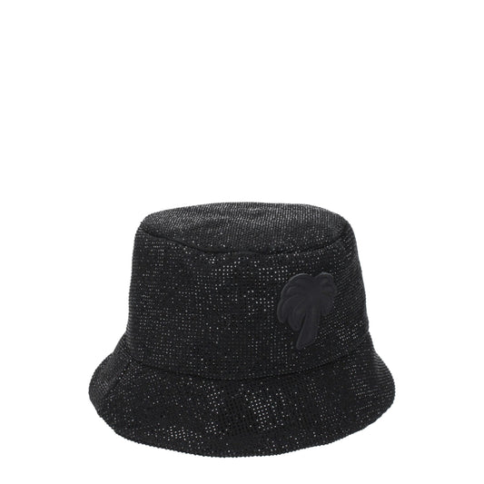 Bonnets Bucket en coton noir de Palm Angels
