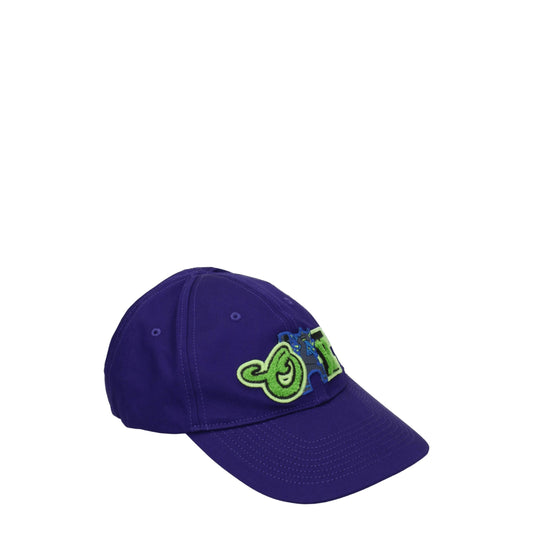 Casquettes en coton blanc cassé et violet (casquette de baseball)