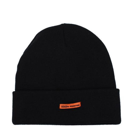 Bonnet en laine noire Heron Preston