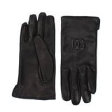 Gants en cuir noir Dolce &amp; Gabbana