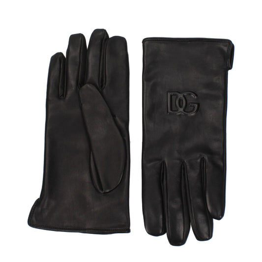 Dolce &amp; Gabbana zwarte leren handschoenen