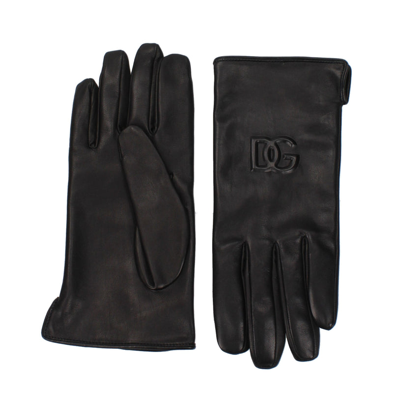 Dolce &amp; Gabbana zwarte leren handschoenen