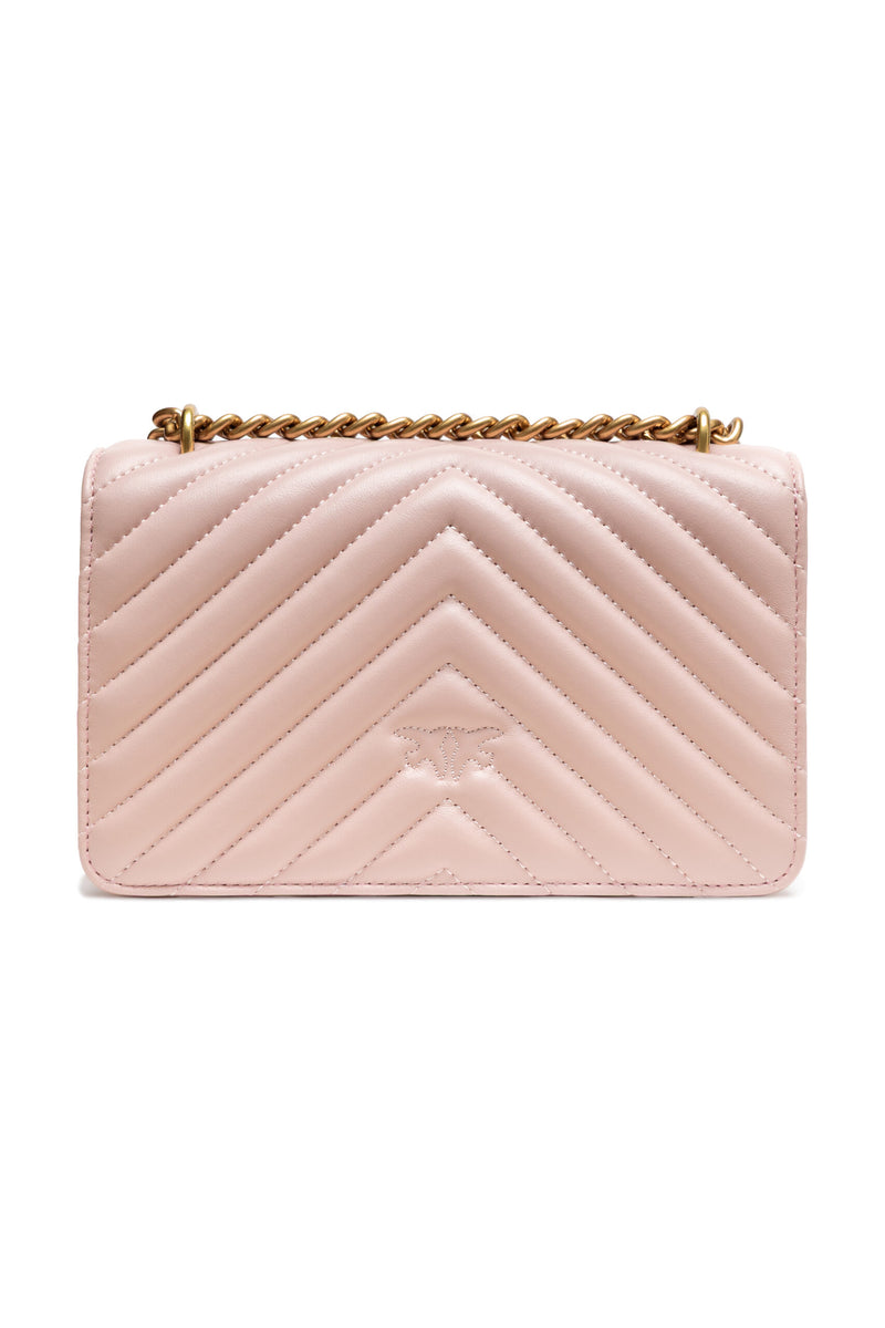 PINKO Powder Pink Love One Mini Shoulder Bag - Élégance et Style