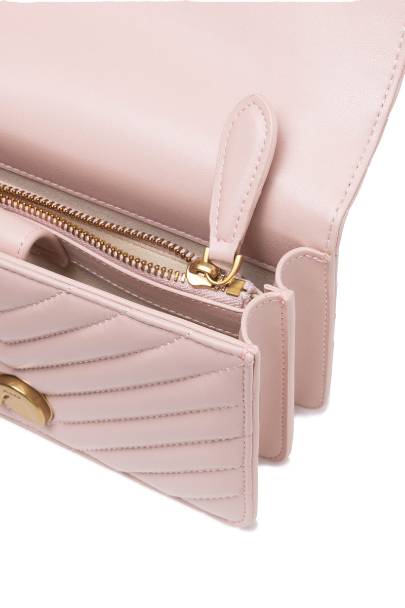 PINKO Powder Pink Love One Mini Shoulder Bag - Élégance et Style