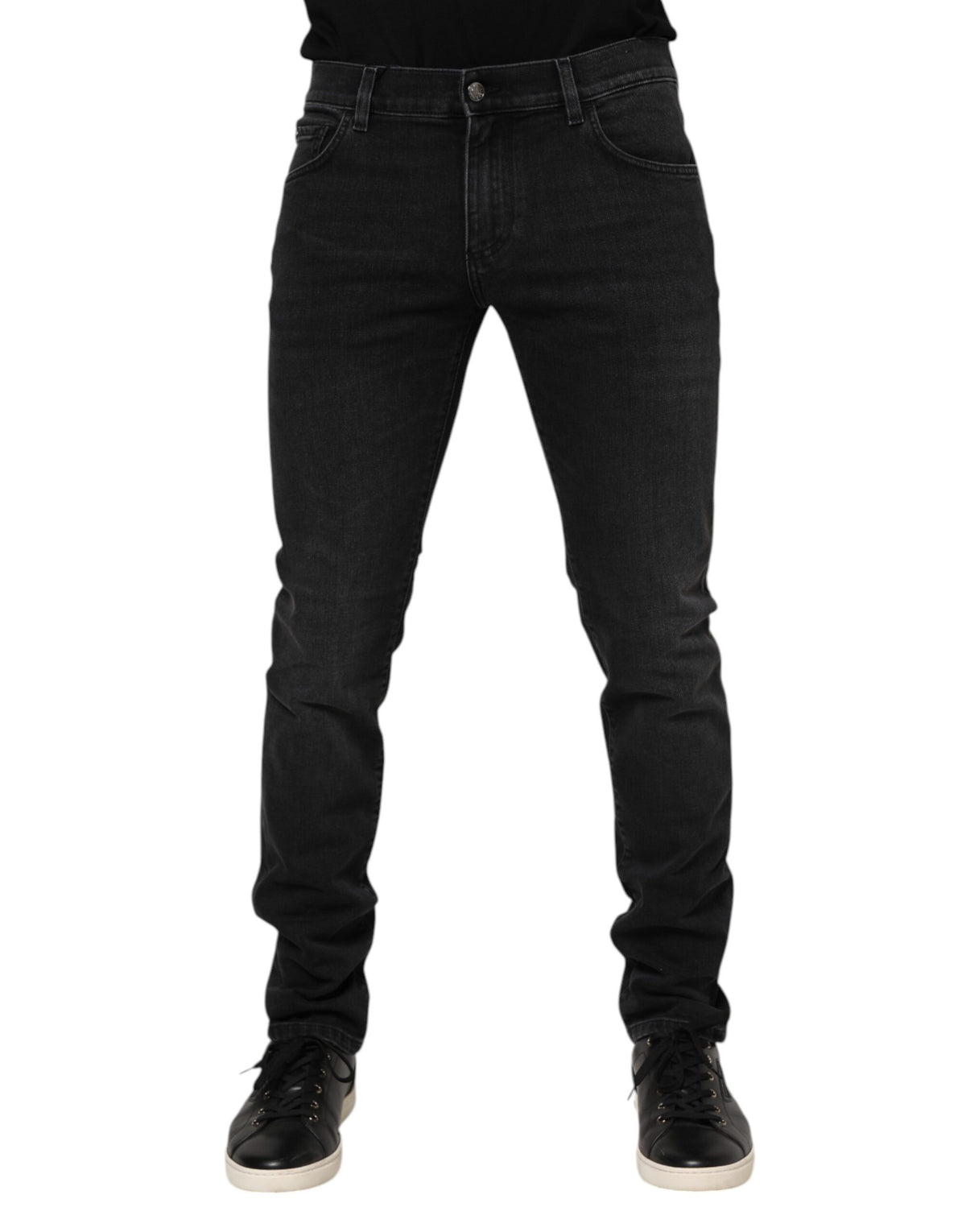 Jean slim en coton noir pour homme de Dolce &amp; Gabbana