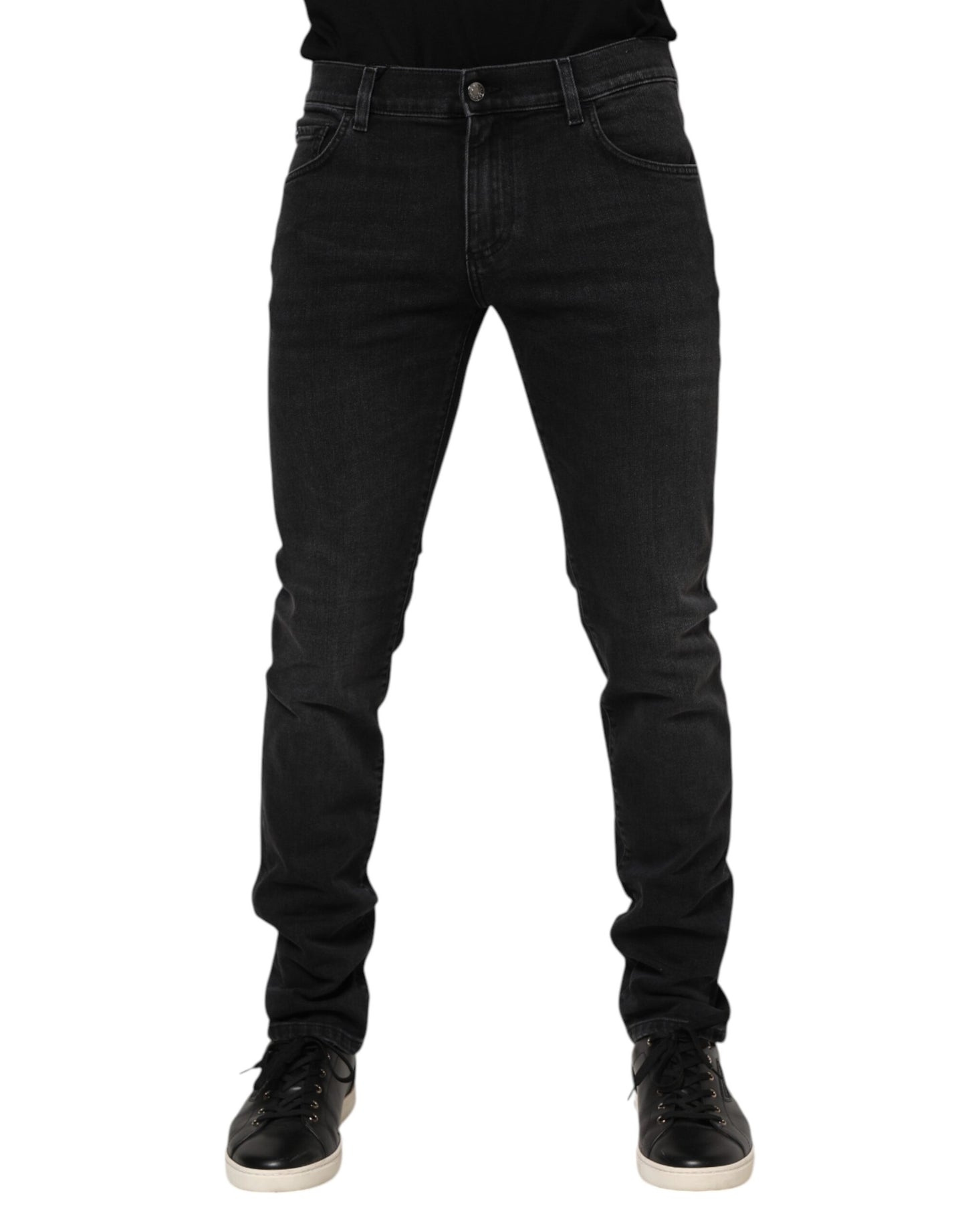 Jean slim en coton noir pour homme de Dolce &amp; Gabbana