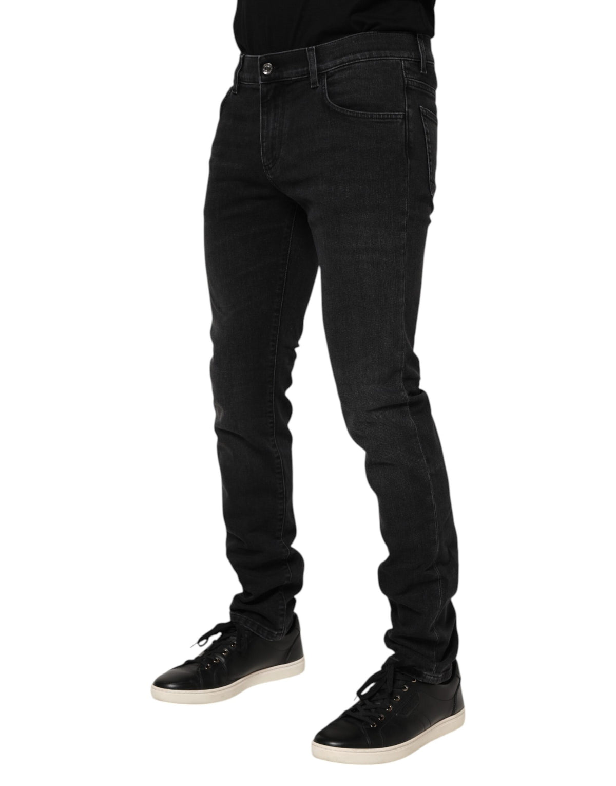 Jean slim en coton noir pour homme de Dolce &amp; Gabbana