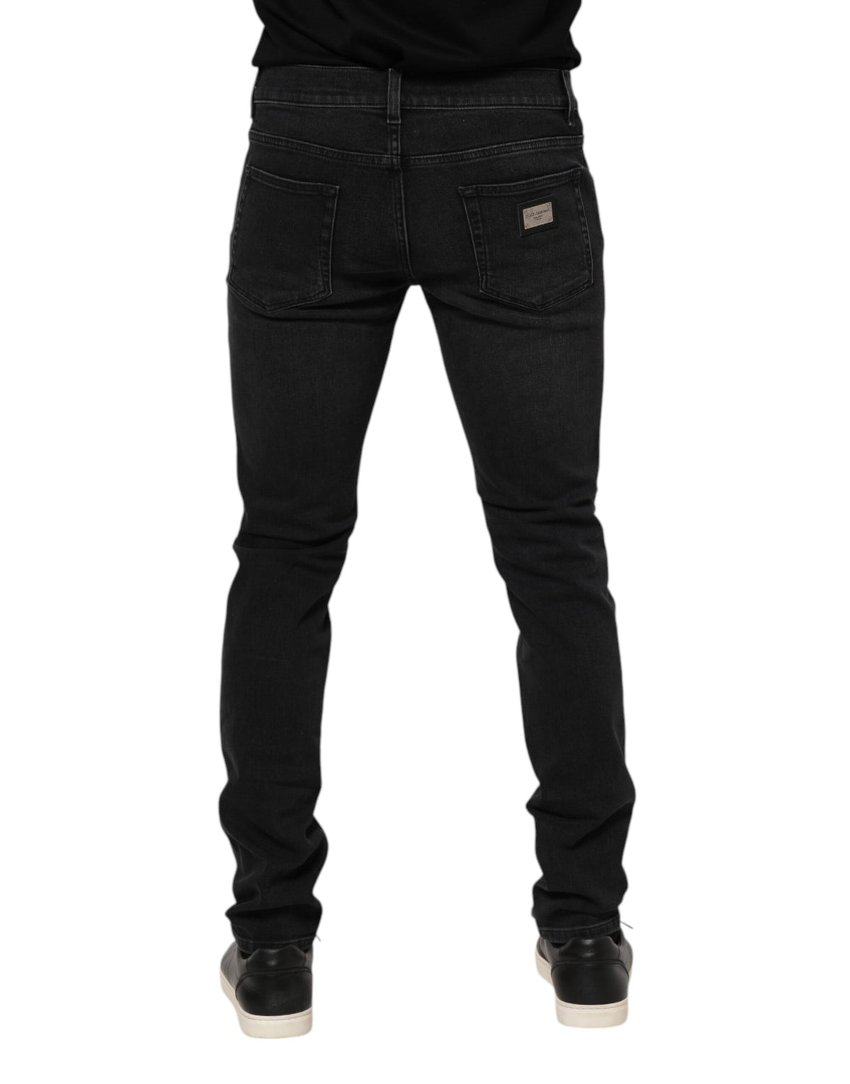 Jean slim en coton noir pour homme de Dolce &amp; Gabbana