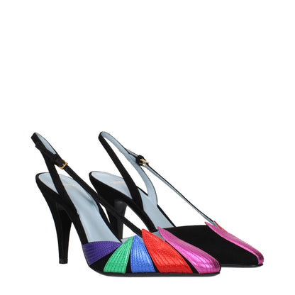 Escarpins à talons hauts en cuir noir Valentino Garavani