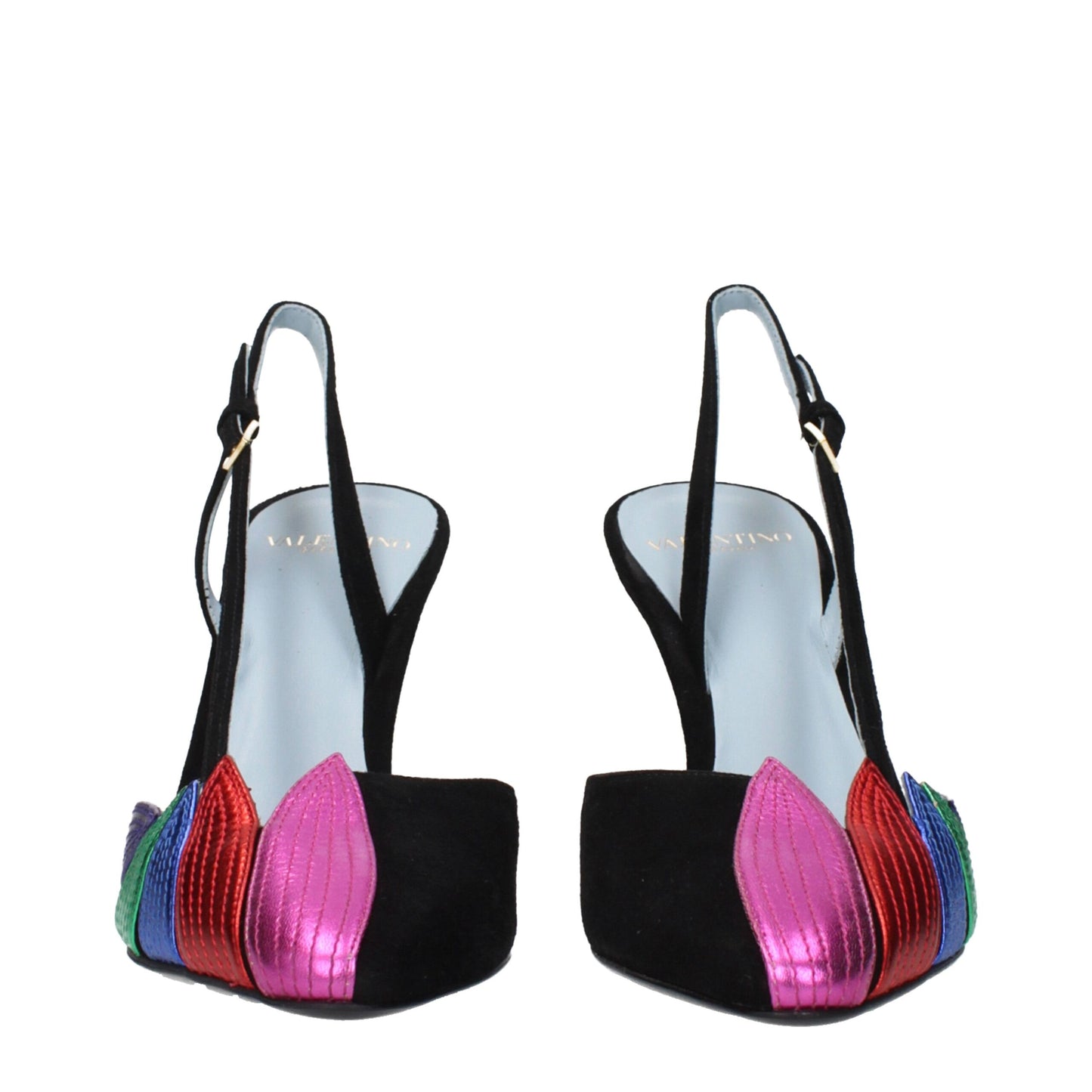 Escarpins à talons hauts en cuir noir Valentino Garavani