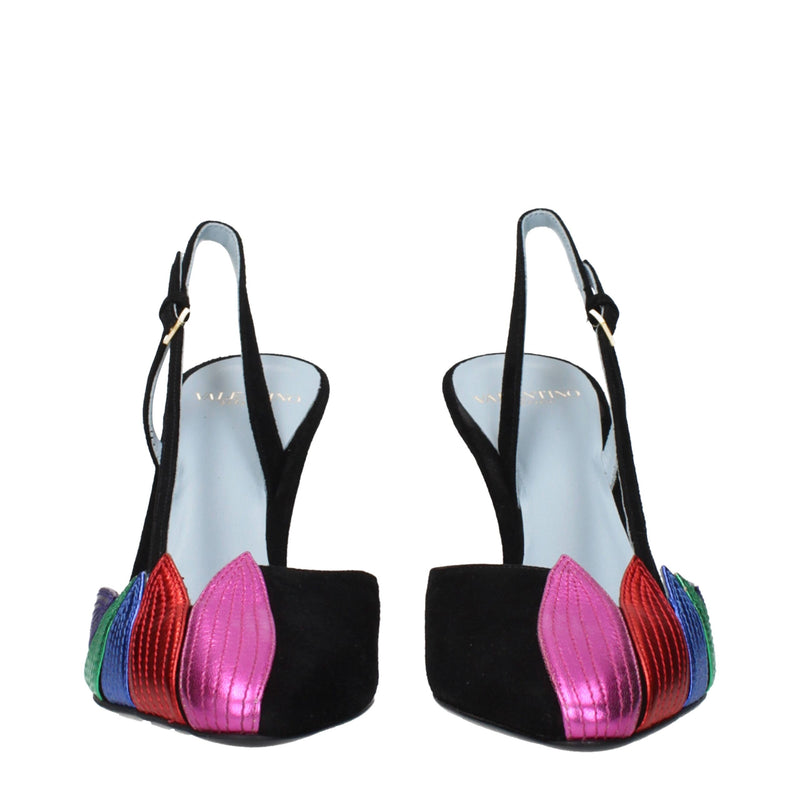Valentino Garavani Black Leather High Heel Pumps - Elegant Footwear