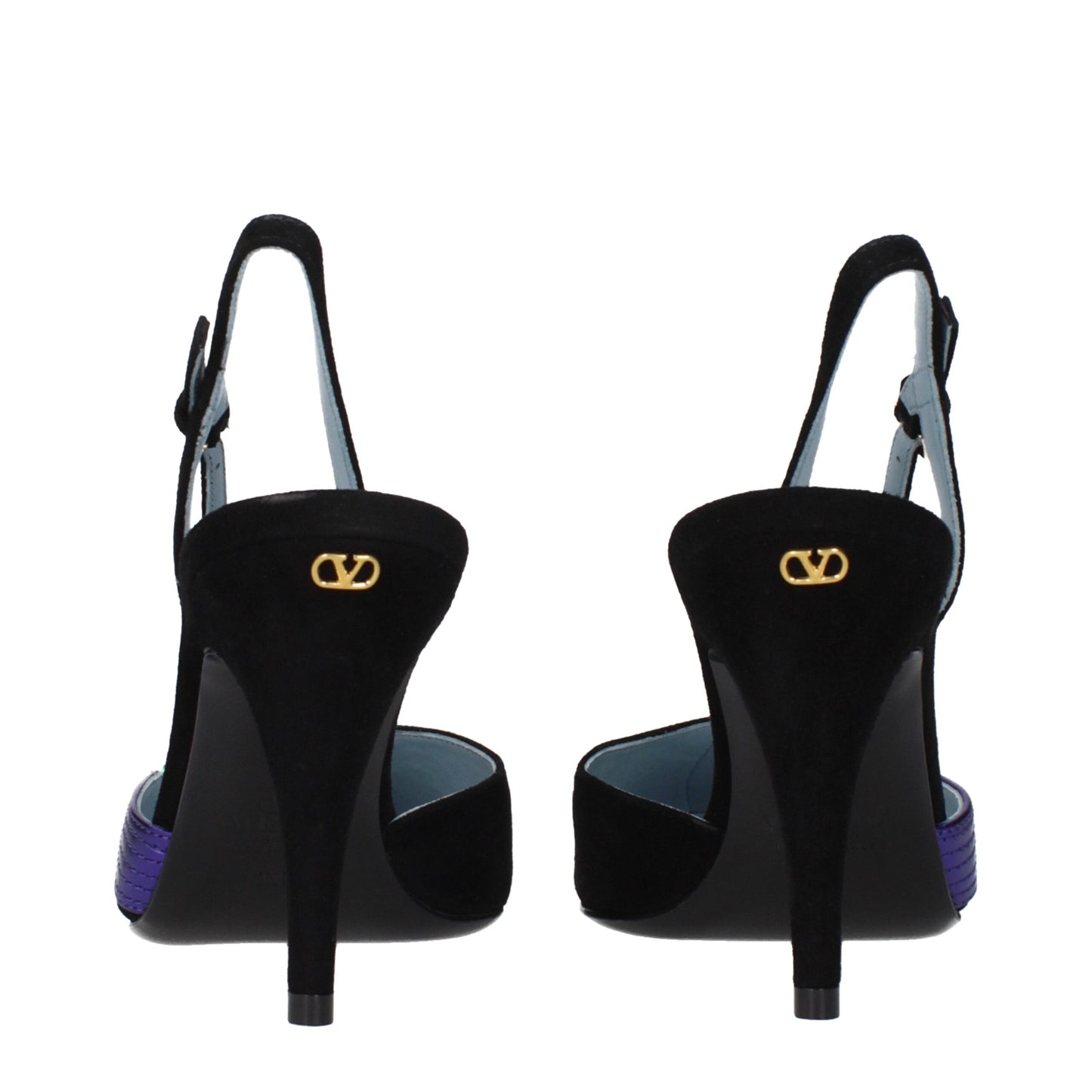 Escarpins à talons hauts en cuir noir Valentino Garavani