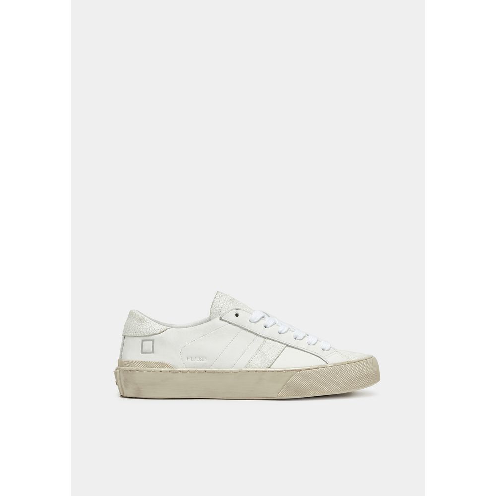 DATE Witte leren sneaker