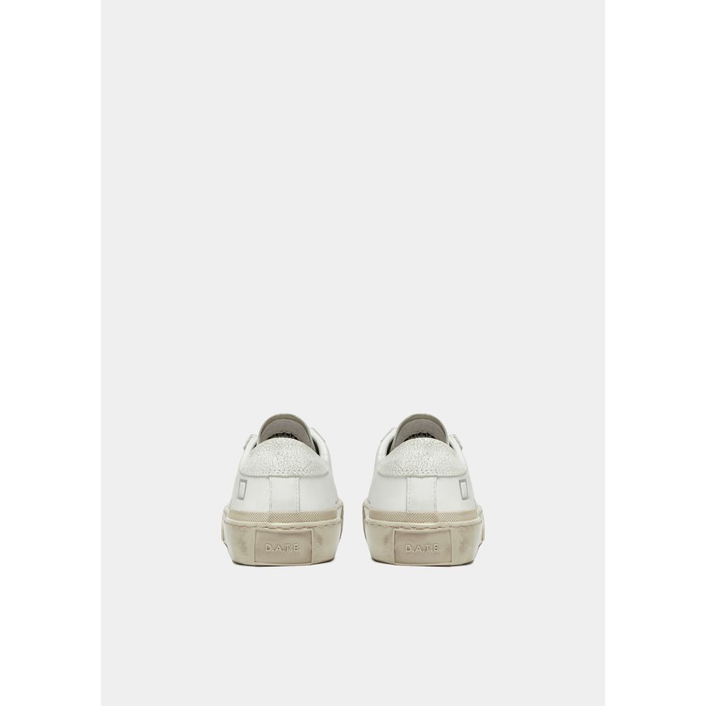 DATE Witte leren sneaker