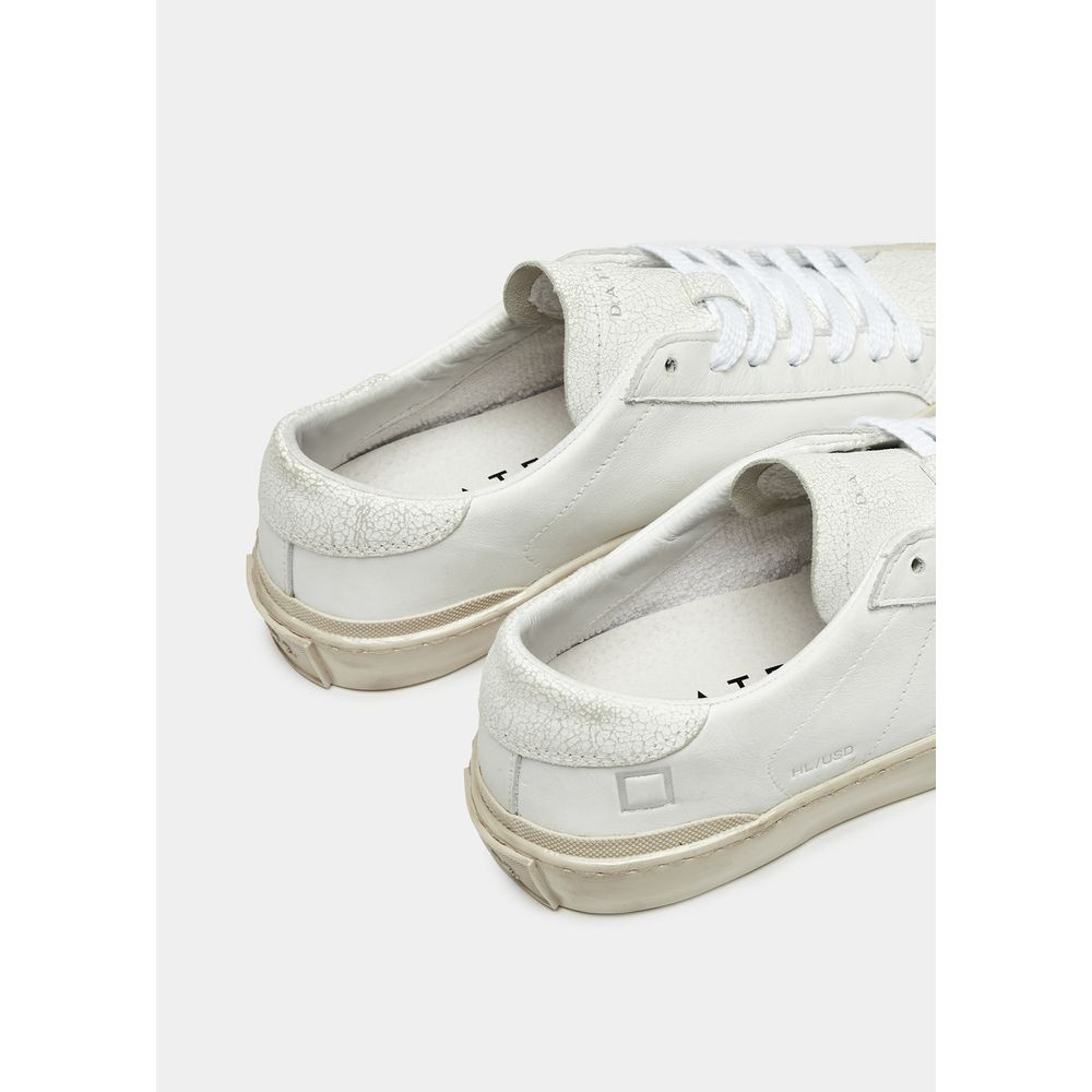 DATE Witte leren sneaker